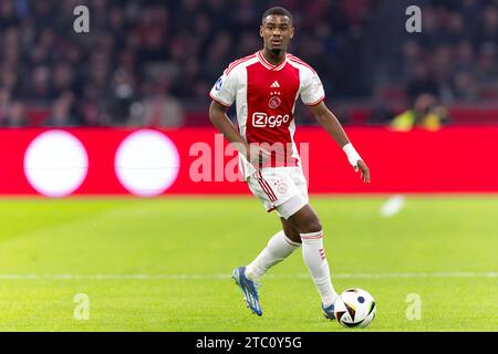 Amsterdam, Niederlande. Dezember 2023. Jorrel Hato von Ajax während des niederländischen Eredivisie-Spiels zwischen Ajax und Sparta am 9. Dezember 2023 in Amsterdam Credit: dpa/Alamy Live News Stockfoto