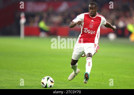 Amsterdam, Niederlande. Dezember 2023. Carlos stürzt Ajax während des niederländischen Eredivisie-Spiels zwischen Ajax und Sparta am 9. Dezember 2023 in Amsterdam, Niederlande Credit: dpa/Alamy Live News Stockfoto