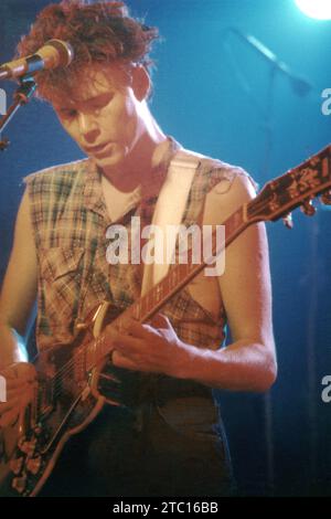 Stuart Adamson aus Big Country, The Living Room, Providence, RI, USA, Ungefähr 1983. Stockfoto