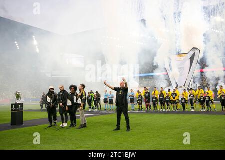 Columbus, Ohio, USA. Dezember 2023. Die Columbus Crew gewinnt ihren dritten MLS Cup und besiegt den Titelverteidiger LAFC mit 2:1. (Kindell Buchanan/Alamy Live News) Stockfoto