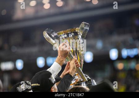 Columbus, Ohio, USA. Dezember 2023. Die Columbus Crew gewinnt ihren dritten MLS Cup und besiegt den Titelverteidiger LAFC mit 2:1. (Kindell Buchanan/Alamy Live News) Stockfoto