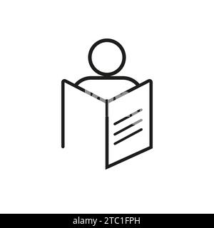 Symbol Vektorlinie Für Lesebuch Stock Vektor