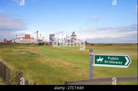 Das alte corus-Stahlwerk in redcar wurde 2015 in cleveland, North yorkshire, abgerissen Stockfoto