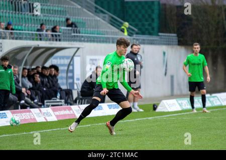 Rödinghausen, Deutschland 09. Dezember 2023: Regionalliga West – 2023/2024 – SV Rödinghausen gegen 1 FC. Bocholt Im Bild: Maximilian Hippe (Rödinghausen) Stockfoto