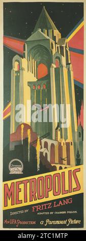 Metropolis Fritz lang UFA 1927 Plakatkunst Stockfoto
