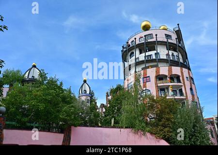 Hundertwasser Haus Grüne Zitadelle in Magdeburg, Sachsen-Anhalt Stockfoto