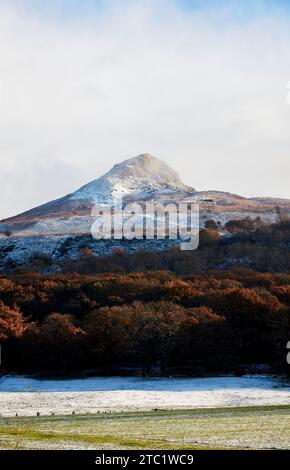 Roseberry-Topping im Winter. Stockfoto