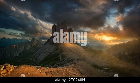 Tre Cime di Lavaredo. Dolomiten. Italien Stockfoto