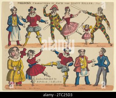 Charaktere aus Jack und dem Riesenkiller, Plate 7 for a Toy Theater 1952 von Benjamin Pollock Stockfoto