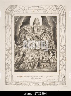 Satan vor dem Thron Gottes 1917 von William Blake Stockfoto