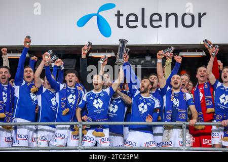 Oslo, Norwegen, 9. Dezember 2023. Molde feiert den Sieg des norwegischen Pokals zwischen Bodø/Glimt und Molde im Ullevål-Stadion in Oslo. Quelle: Frode Arnesen/Alamy Live News Stockfoto