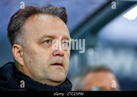 Oslo, Norwegen, 9. Dezember 2023. Moldes Manager Brede Moe vor dem Finale des Norwegischen Pokals zwischen Bodø/Glimt und Molde im Ullevål-Stadion in Oslo. Quelle: Frode Arnesen/Alamy Live News Stockfoto
