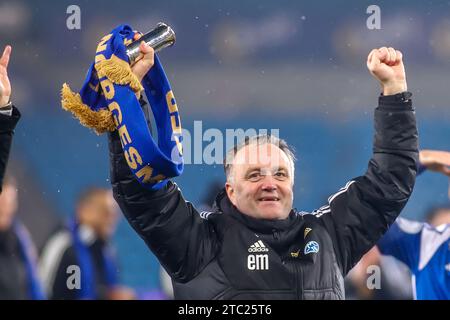 Oslo, Norwegen, 9. Dezember 2023. Moldes Manager Brede Moe, nachdem sein Team das zweite Pokalfinale in drei Jahren im norwegischen Pokalfinale zwischen Bodø/Glimt und Molde im Ullevål-Stadion in Oslo gewonnen hatte Stockfoto