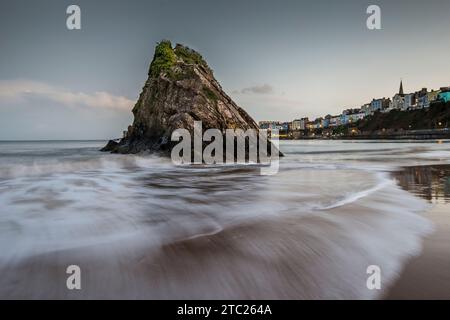 North Beach in Tenby, im Winter Pembrokeshire Stockfoto