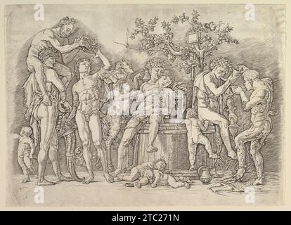 Bacchanal mit Wein MwSt 1924 von Andrea Mantegna Stockfoto