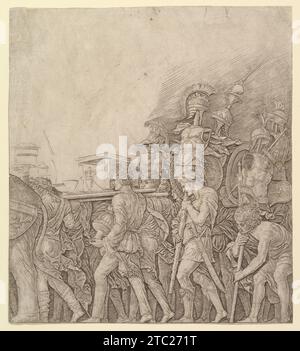 Triumph von Cäsar: Soldaten mit Trophäen 1947 von Andrea Mantegna Stockfoto