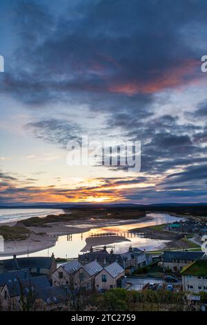 Wintersonnenaufgang über Lossiemouth, Morayshire, Schottland Stockfoto