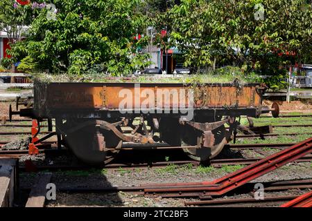 Ein Zugwagen, der alte Güter in Sri Lanka transportierte Stockfoto