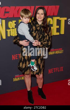 London, UK . Dezember 2023 . Kat Shoob, dargestellt bei der Special Screening of Chicken Run: Dawn of the Nugget im Picturehouse Central. Quelle: Alan D West/EMPICS/Alamy Live News Stockfoto