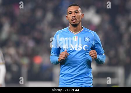 Juan Jesus (SSC Napoli) während des Fußballspiels der Serie A zwischen Juventus FC und SSC Napoli im Allianz-Stadion am 9. Dezember 2023 in Turin Stockfoto