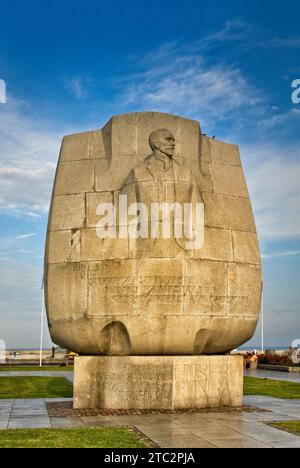 Joseph-Konrad-Denkmal an der Uferpromenade in Gdynia, Pomorskie, Polen Stockfoto