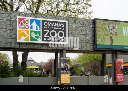 Der Eingang zum Henry Doorly Zoo und Aquarium in Omaha, NE, USA Stockfoto