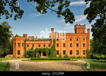 Jan III Sobieski Hotel im Schloss in Rzucewo, Pomorskie, Polen Stockfoto