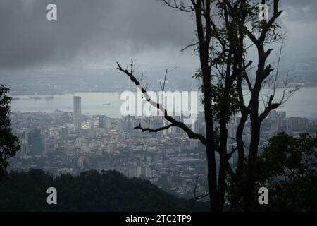 Penang Hills: Das Meisterwerk der Natur in Malaysia, wo üppiges Grün auf atemberaubende Ausblicke trifft und ein ruhiger Zufluchtsort schafft. Stockfoto