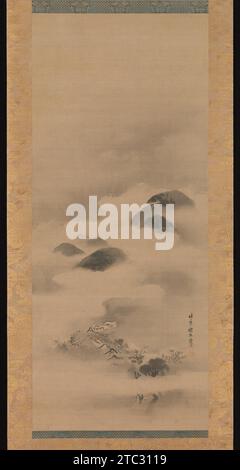 Landscape in Moonlight 1975 von Kano Tan'yu Stockfoto