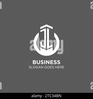 Initial JL Kreis Rundlinie Logo, abstrakte Firmenlogo Design Ideen Vektorgrafik Stock Vektor