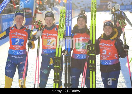 Hochfilzen, Tirol, Österreich. Dezember 2023. BMW IBU World Cup Biathlon 2023, Tag 3; Schweden's Team Credit: Action Plus Sports/Alamy Live News Stockfoto