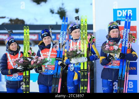 Hochfilzen, Tirol, Österreich. Dezember 2023. BMW IBU World Cup Biathlon 2023, Tag 3; Schweden's Team Credit: Action Plus Sports/Alamy Live News Stockfoto