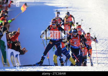 Hochfilzen, Tirol, Österreich. Dezember 2023. BMW IBU World Cup Biathlon 2023, Tag 3; Juni Arnekleiv (NOR) Credit: Action Plus Sports/Alamy Live News Stockfoto