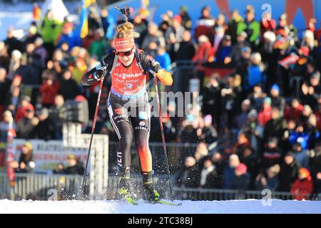 Hochfilzen, Tirol, Österreich. Dezember 2023. BMW IBU World Cup Biathlon 2023, Tag 3; Selina Grotian (GER) Credit: Action Plus Sports/Alamy Live News Stockfoto