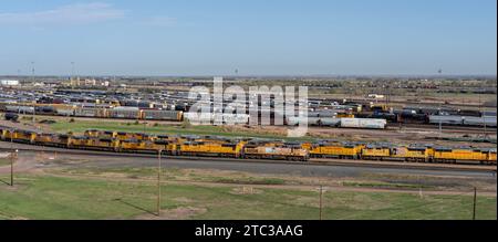 Bailey Yard von Union Pacific vom Golden Spike Tower in North Platte, NE, USA Stockfoto