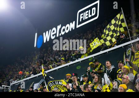 Columbus, Ohio, USA. Dezember 2023. Die Columbus Crew gewinnt ihren dritten MLS Cup und besiegt den Titelverteidiger LAFC mit 2:1. (Kindell Buchanan/Alamy Live News) Stockfoto