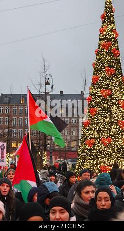 Kopenhagen, Dänemark. Dezember 2023. Kopenhagen, Dänemark. Dezember 2023. Pro-palästinensische Demonstration in Kopenhagen, Dänemark am Sonntag, den 10. Dezember 2023 Credit: Pahas/Alamy Live News Credit: Pahas/Alamy Live News Stockfoto