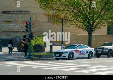 Capitol Polizeifahrzeug vor dem Afrikanischen Museum in Washington DC Stockfoto