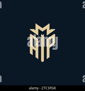 AP Initial für Anwaltskanzleienlogo, Anwaltslogo, Anwaltslogo Design Inspiration Stock Vektor