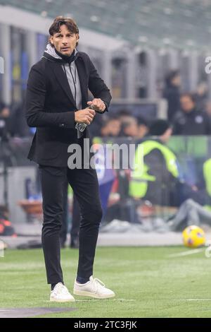 Mailand, Italien. Dezember 2023. Dezember 09, 2023 Mailand - Italien - Sport, Fußball - Inter - Udinese A Football Championship 2023/2024 - G. Meazza Stadium - im Bild: gabriele cioffi Trainer udinese Credit: Kines Milano/Alamy Live News Stockfoto