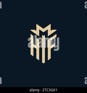 HF Initial für Anwaltskanzleienlogo, Anwaltslogo, Anwaltslogo Design Inspiration Stock Vektor