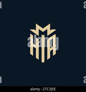 HA Initial für Anwaltskanzleienlogo, Anwaltslogo, Anwaltslogo Design Inspiration Stock Vektor