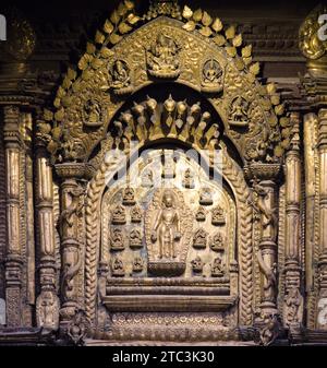 Nepal, Patan, Königspalast, Museum, Golden Window, Stockfoto