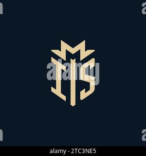 IST Initial für Anwaltskanzleienlogo, Anwaltslogo, Anwaltslogo Design Inspiration Stock Vektor