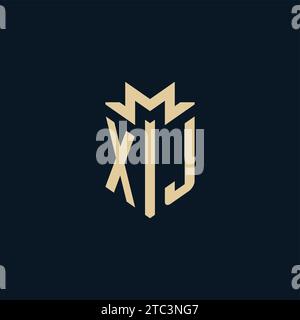 XJ Initial für Anwaltskanzleienlogo, Anwaltslogo und Inspiration für das Design des Anwaltslogos Stock Vektor
