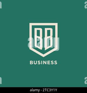 BB Initial Logo Monogramm Schild geometrische Form Design Vektorgrafik Stock Vektor