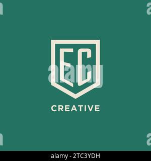 EG-Initial-Logo Monogramm Schild geometrische Form Design Vektorgrafik Stock Vektor