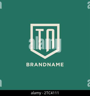 TN Initial Logo Monogramm Schild geometrische Form Design Vektorgrafik Stock Vektor