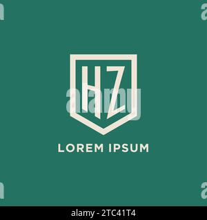 HZ Initial Logo Monogramm Schild geometrische Form Design Vektorgrafik Stock Vektor