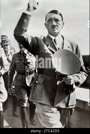 ADOLF HITLER (1889–1945) deutscher Diktator bei der Nürnberger Kundgebung 1938 Stockfoto